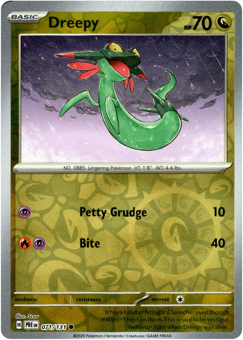 Dreepy 71/131 Reverse Holo | Prismatic Evolutions | Pokemon Card