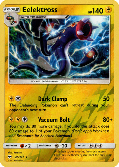 Eelektross 46/147 Reverse Holo | Burning Shadows | Pokemon Card