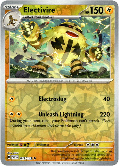 Electivire 47/142 Reverse Holo | Stellar Crown | Pokemon Card