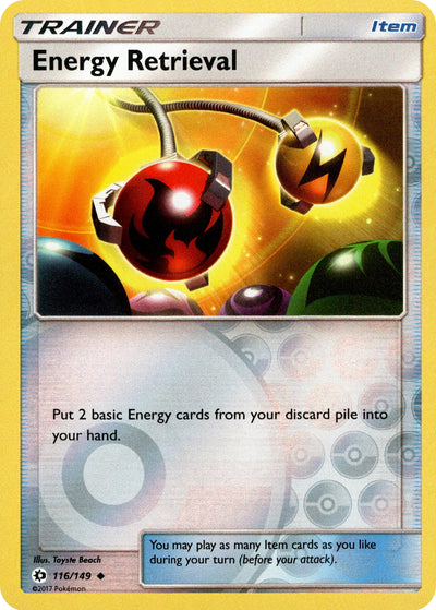 Energy Retrieval 116/149 Reverse Holo | Sun & Moon | Pokemon Card