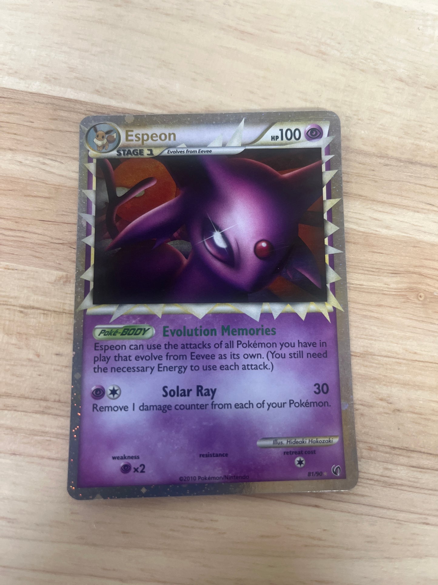 Espeon 81/90 Rare Prime | HS—Undaunted | Pokemon Card