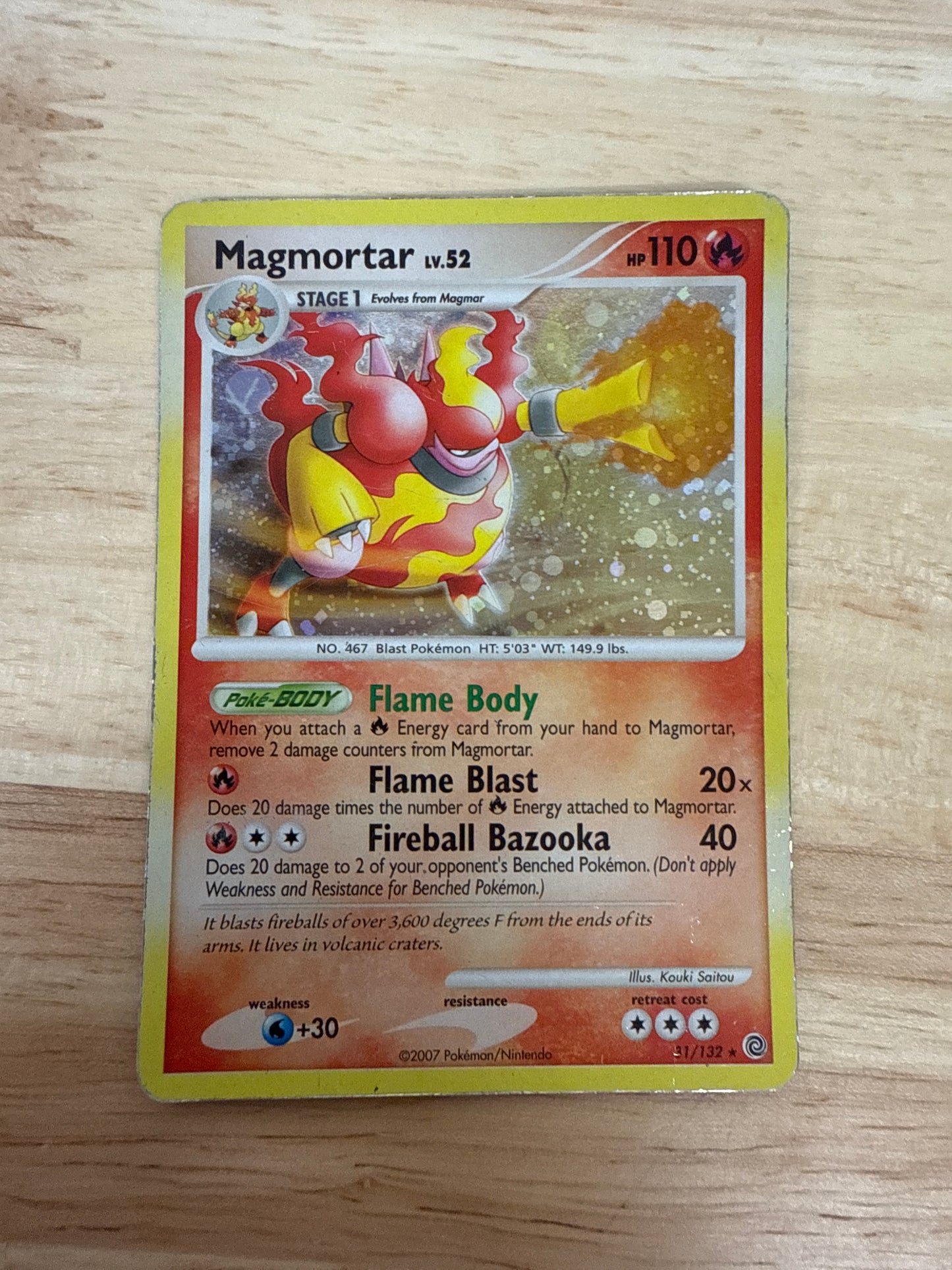 Magmortar 31/132 Rare Holo| Secret Wonders | Pokemon Card