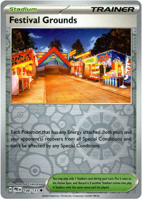 Festival Grounds 108/131 Reverse Holo | Prismatic Evolutions | Pokemon Card