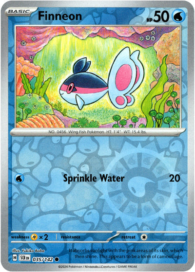 Finneon 35/142 Reverse Holo | Stellar Crown | Pokemon Card