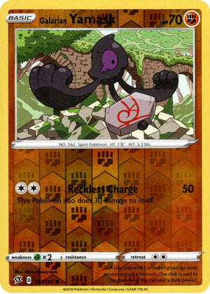 Galarian Yamask 101/192 Reverse Holo | Rebel Clash | Pokemon Card