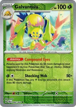 Galvantula 2/64 Reverse Holo | Shrouded Fable | Pokemon Card