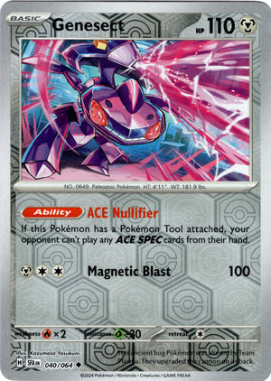 Genesect 40/64 Reverse Holo | Shrouded Fable | Pokemon Card