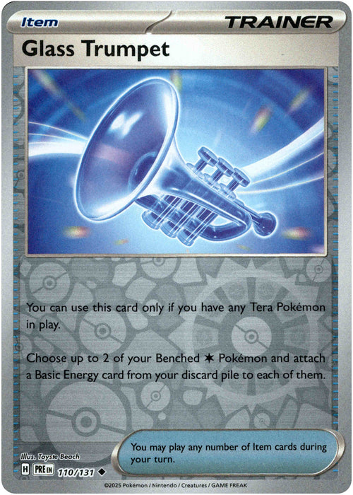Glass Trumpet 110/131 Reverse Holo | Prismatic Evolutions | Pokemon Card