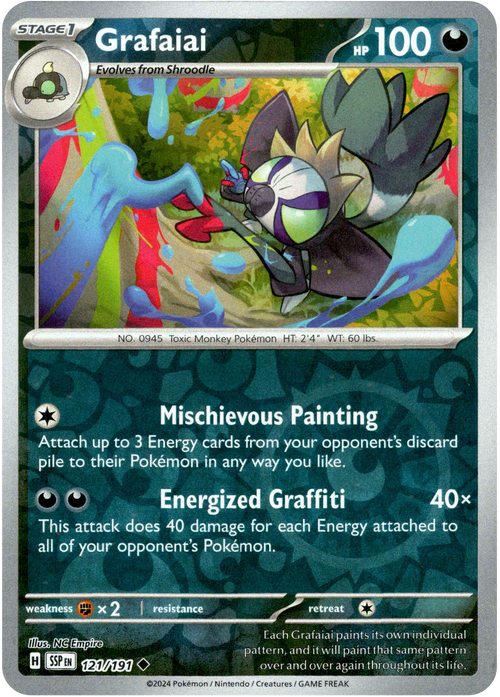 Grafaiai 121/191 Reverse Holo | Surging Sparks | Pokemon Card