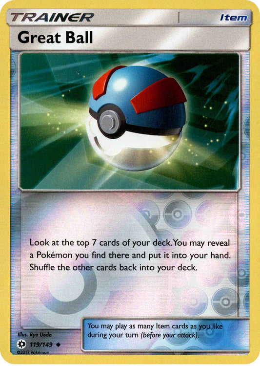 Great Ball 119/149 Reverse Holo | Sun & Moon | Pokemon Card
