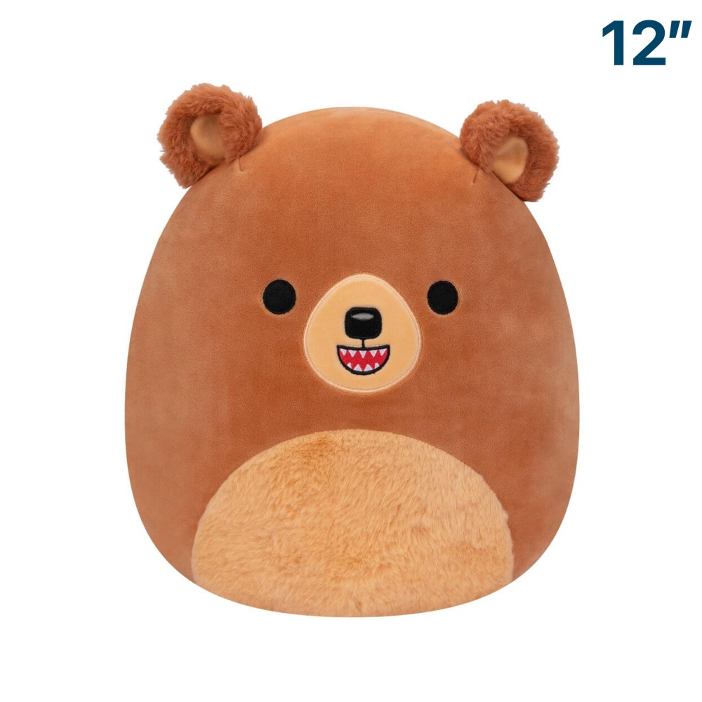 Stokely the Grizzly Bear with Teeth ~ 12" Squishmallow Plush ~ In Stock!