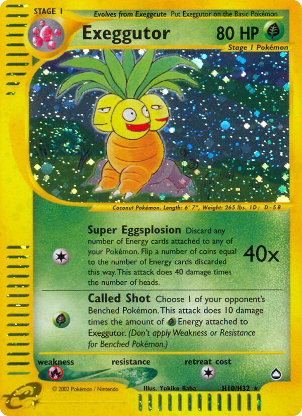 Exeggutor H10/147 Rare Holo | Aquapolis | Pokemon Card
