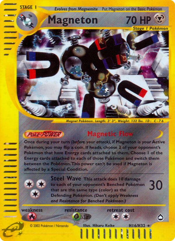 Magneton H16/147 Rare Holo | Aquapolis | Pokemon Card
