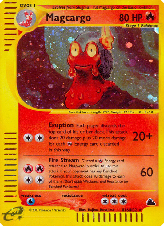 Magcargo H16/144 Rare Holo | Skyridge | Pokemon Card