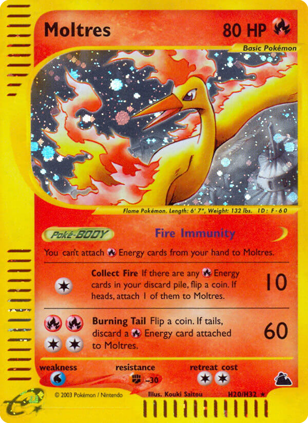 Moltres H20/144 Rare Holo | Skyridge | Pokemon Card