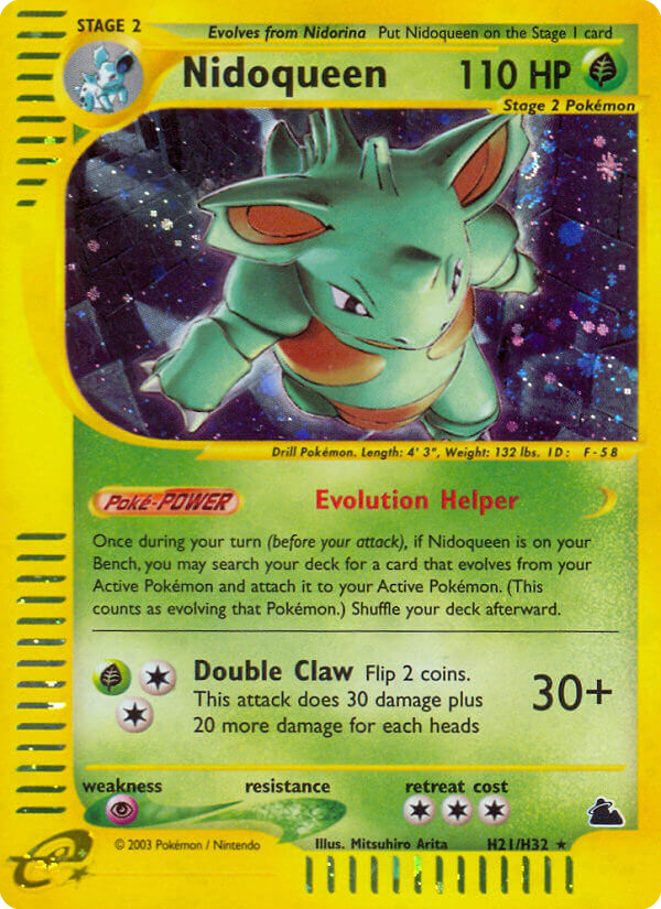 Nidoqueen H21/144 Rare Holo | Skyridge | Pokemon Card
