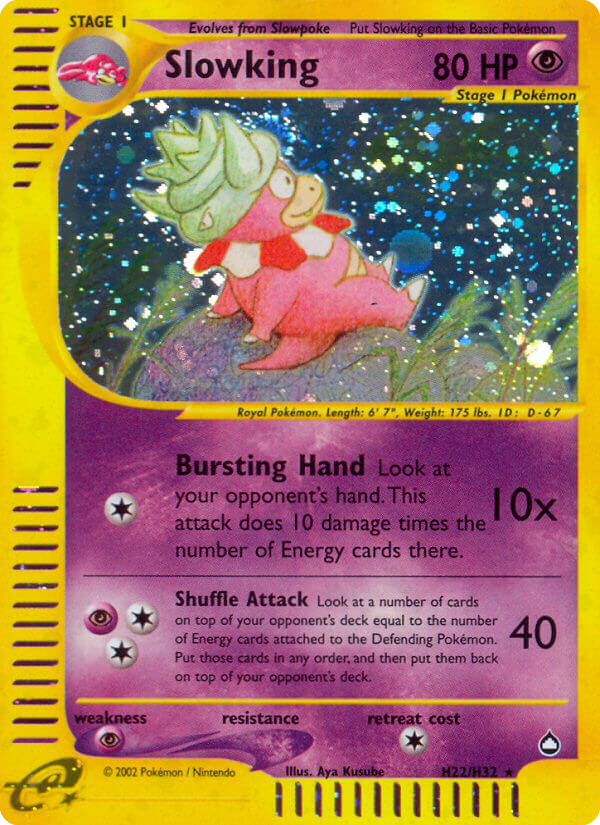 Slowking H22/147 Rare Holo | Aquapolis | Pokemon Card
