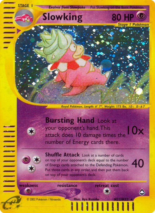 Slowking H22/147 Rare Holo | Aquapolis | Pokemon Card