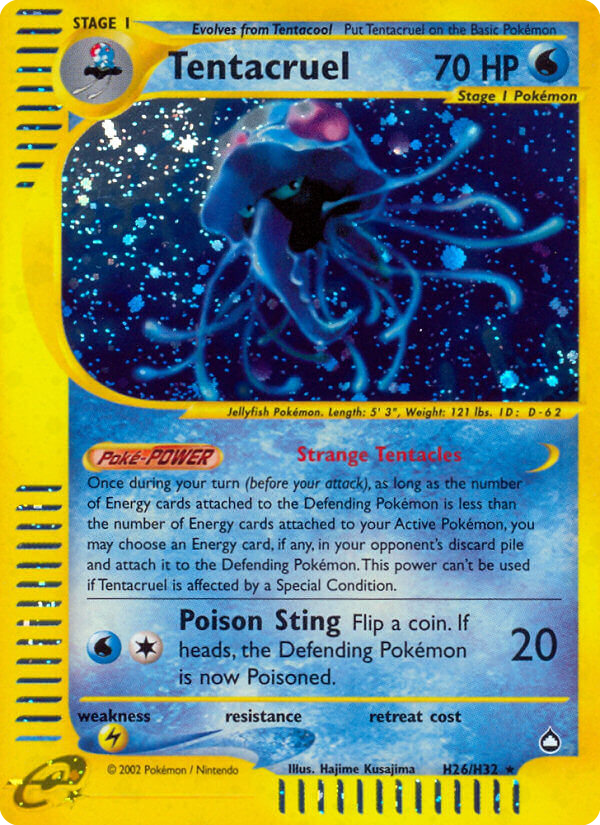 Tentacruel H26/147 Rare Holo | Aquapolis | Pokemon Card