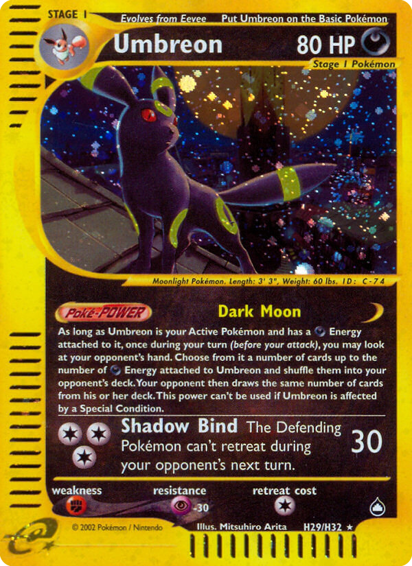Umbreon H29/147 Rare Holo | Aquapolis | Pokemon Card