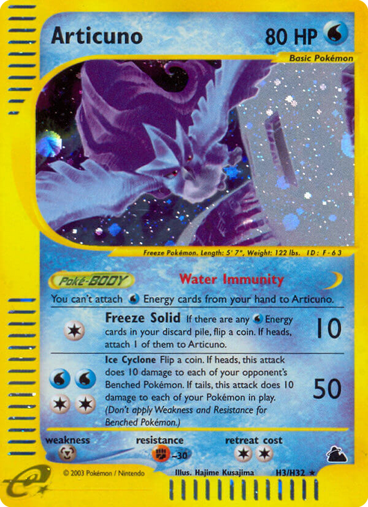 Articuno H3/144 Rare Holo | Skyridge | Pokemon Card