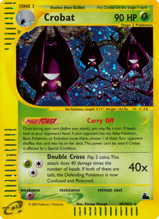 Crobat H5/144 Rare Holo | Skyridge | Pokemon Card
