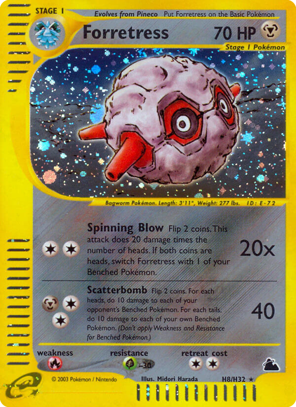 Forretress H8/144 Rare Holo | Skyridge | Pokemon Card