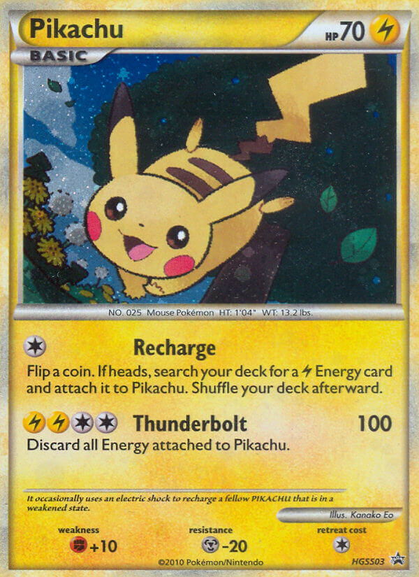 Pikachu HGSS03/25 Promo | HGSS Black Star Promos | Pokemon Card