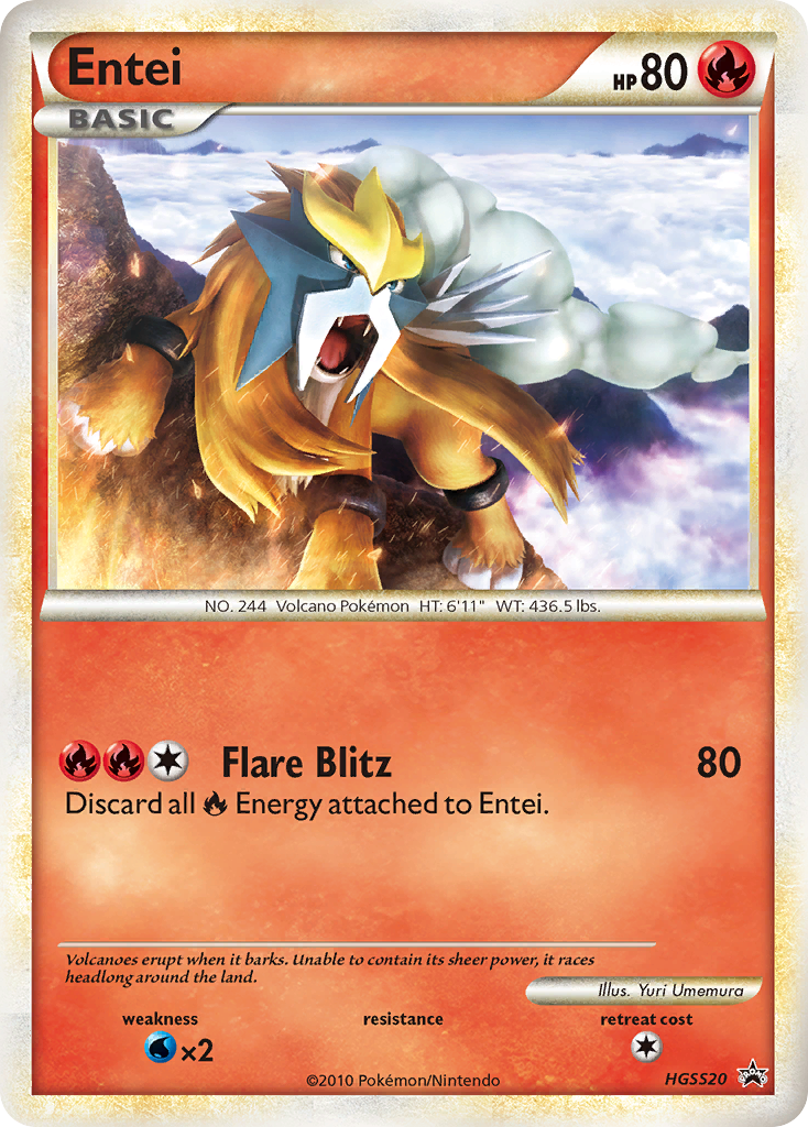 Entei HGSS20/25 Promo | HGSS Black Star Promos | Pokemon Card