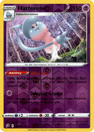 Hatterene 85/192 Reverse Holo | Rebel Clash | Pokemon Card