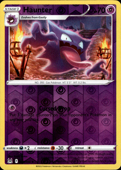 Haunter 65/196 Reverse Holo | Lost Origin | Pokemon Card