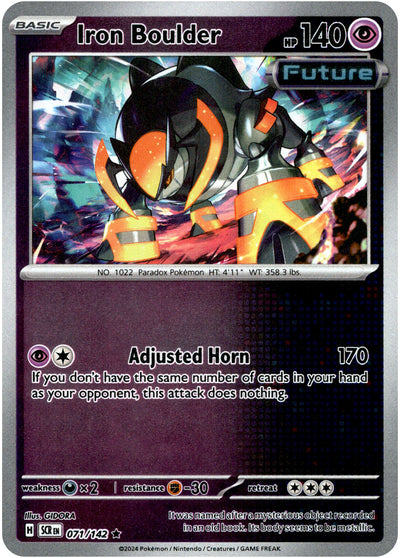 Iron Boulder 71/142 Reverse Holo | Stellar Crown | Pokemon Card