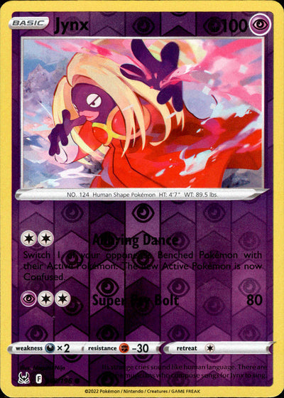Jynx 68/196 Reverse Holo | Lost Origin | Pokemon Card
