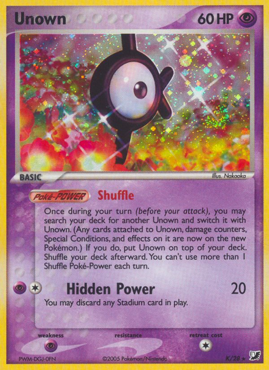 Unown K/115 Rare | Unseen Forces | Pokemon Card