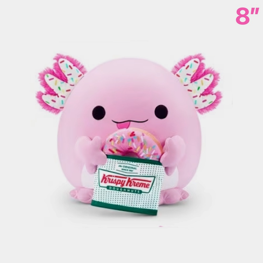 Snackles, série 2, Axolotl (Krispy Kreme), Peluche 20 cm de ZURU (Axolotl