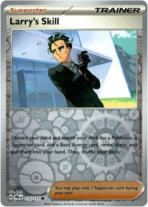 Larry's Skill 115/131 Reverse Holo | Prismatic Evolutions | Pokemon Card