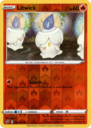 Litwick 31/192 Reverse Holo | Rebel Clash | Pokemon Card