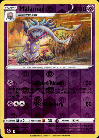 Malamar 78/196 Reverse Holo | Lost Origin | Pokemon Card