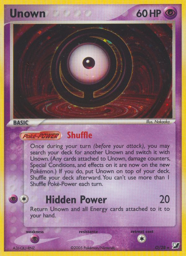 Unown O/115 Rare | Unseen Forces | Pokemon Card