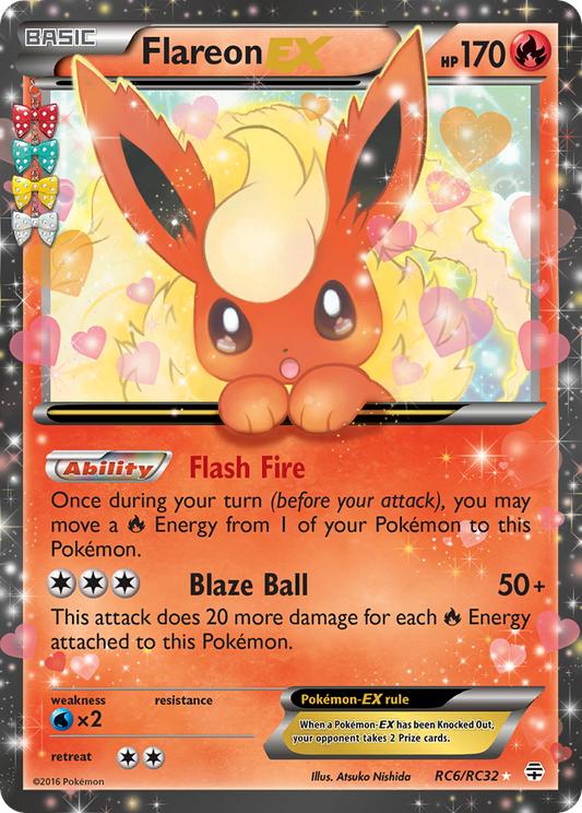 Flareon-EX RC6/83 Rare Holo EX | Generations | Pokemon Card