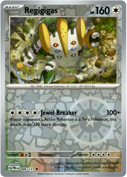 Regigigas 86/131 Reverse Holo | Prismatic Evolutions | Pokemon Card