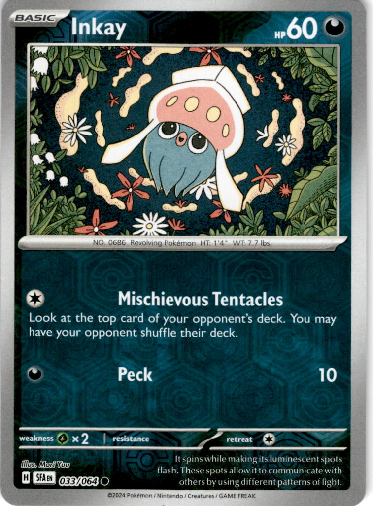 Inkay 33/64 Reverse Holo | Shrouded Fable | Pokemon Card