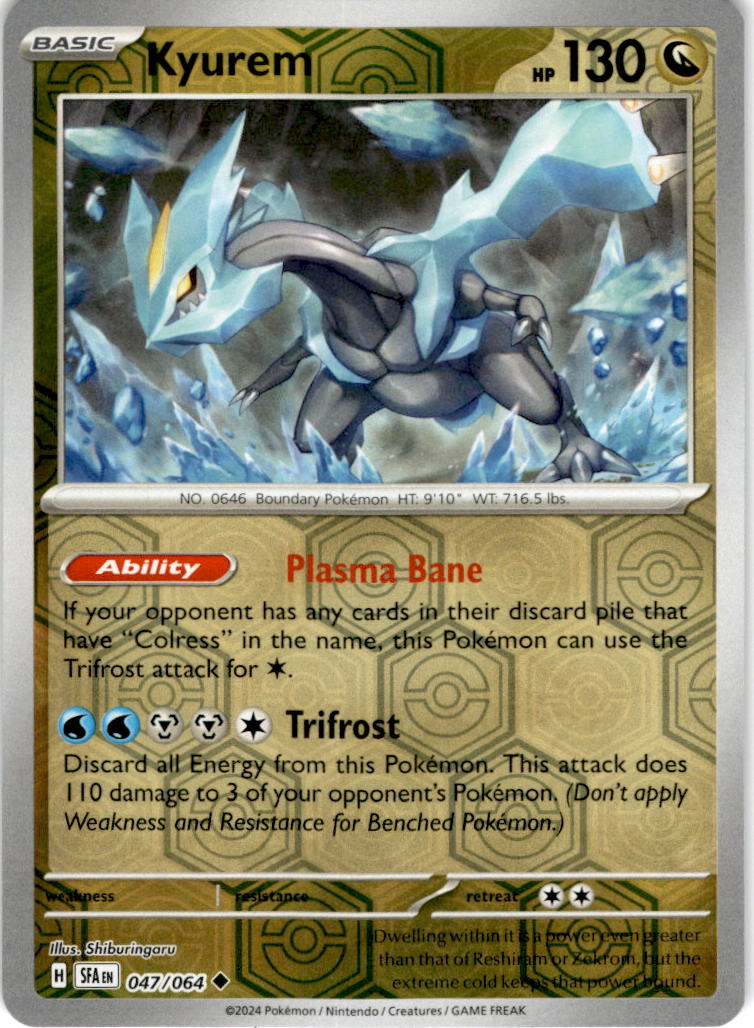 Kyurem 47/64 Reverse Holo | Shrouded Fable | Pokemon Card