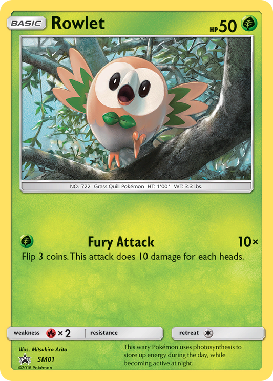 Rowlet SM01/248 Promo | SM Black Star Promos | Pokemon Card