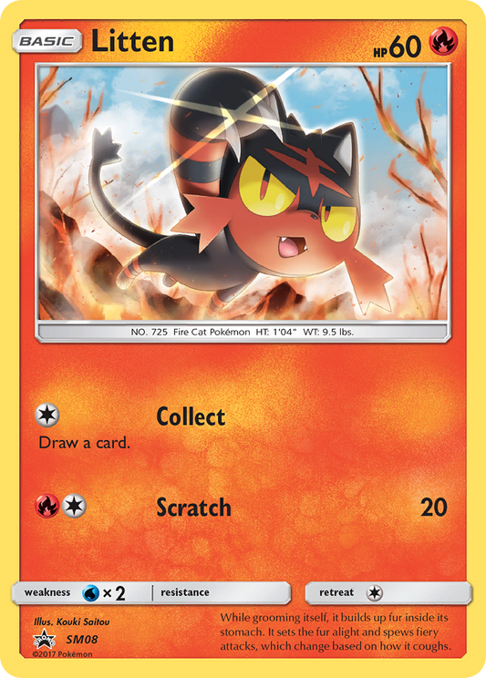 Litten SM08/248 Promo | SM Black Star Promos | Pokemon Card