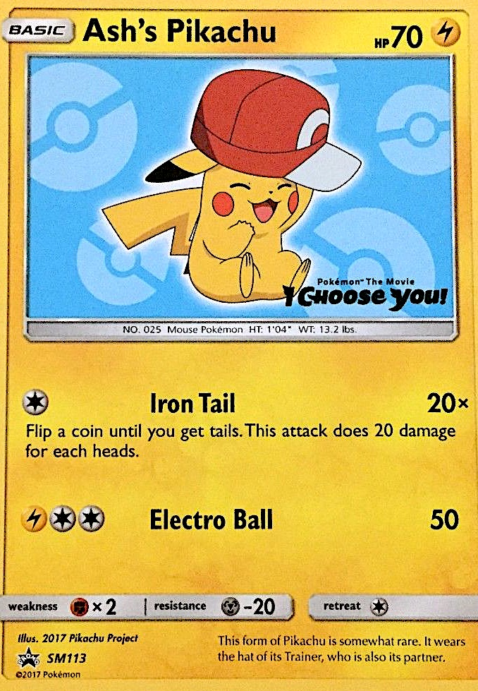 Ash's Pikachu SM113/248 Promo | SM Black Star Promos | Pokemon Card