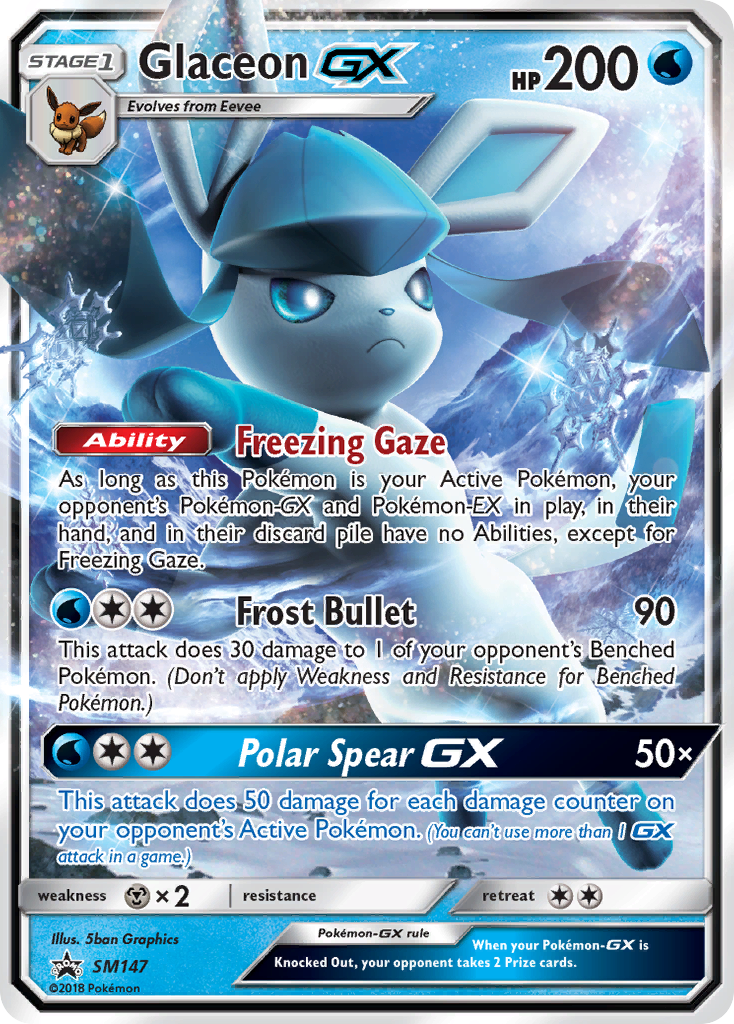 Glaceon-GX SM147/248 Promo | SM Black Star Promos | Pokemon Card