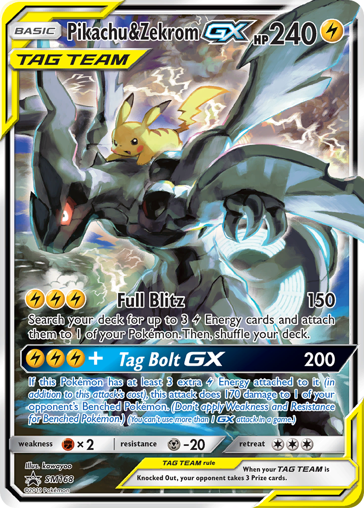 Pikachu & Zekrom-GX SM168/248 Promo | SM Black Star Promos | Pokemon Card