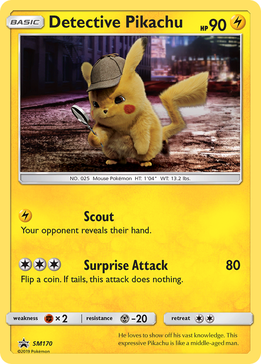 Detective Pikachu SM170/248 Promo | SM Black Star Promos | Pokemon Card