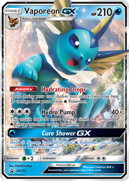 Vaporeon-GX SM172/248 Promo | SM Black Star Promos | Pokemon Card